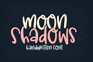Moon Shadows Handwritten Font for Crafters Font Download