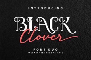 Black Clover Font Duo Font Download