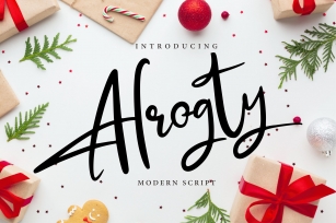 Alrogty | Modern Script Font Font Download