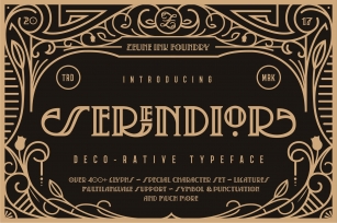 Serendior | Decorative Art Deco Font Font Download