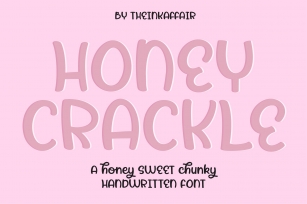 Honey Crackle, a bold chunky handwritten font Font Download