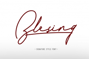 Blesing signature style Font Download