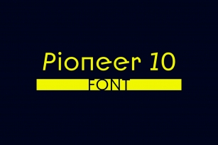 Pioneer 10 Font Download