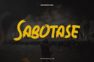 Sabotase - The Brush Font Font Download