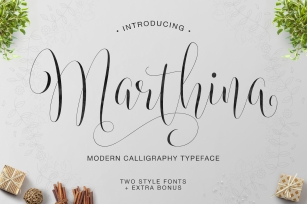 Marthina Script - Two Style Font Download