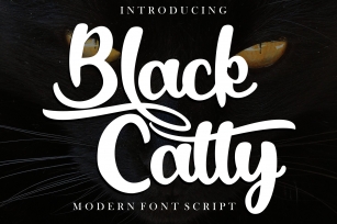 Black Catty script Font Download