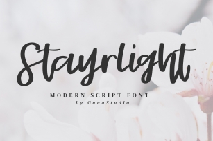 Stayrlight  Modern Script Font Font Download