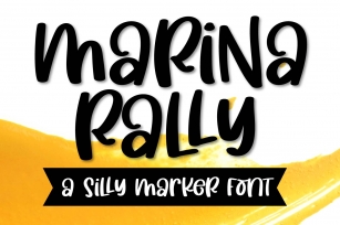 Marina Rally - A Silly Marker Font Font Download