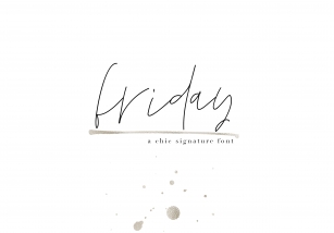 Friday - Chic Signature Font Font Download