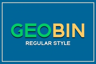 GEO BIN Regular Font Download