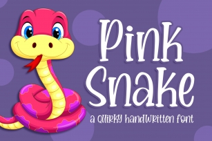 Pink Snake - a Quirky Handwritten Font Font Download