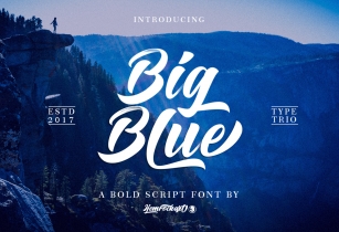 Big Blue Type Trio Font Download