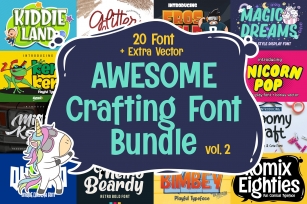 Awesome Crafting Font Bundle Vol. 2 Font Download