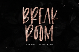 Breakroom - A Bold Handwritten Brush Font Font Download