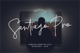 Santiago Pro - Signature Monoline  FREE 10 LOGO Font Download