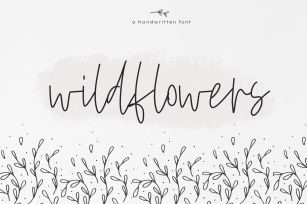 Wildflowers - A Handwritten Script Font Font Download