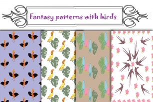 Fantasy Patterns with Birds Font Download