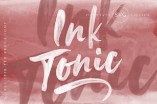 Ink Tonic | A Free Spirited SVG Brush Font Font Download