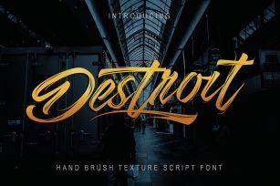 Destroit | Hand Brush Texture Font Download