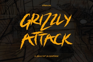 Grizzly Attack - Brush Font Font Download