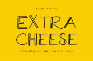 Sale! Extra Cheese Font Set Font Download