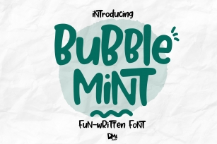 Bubble Mint - Fun written Font Font Download