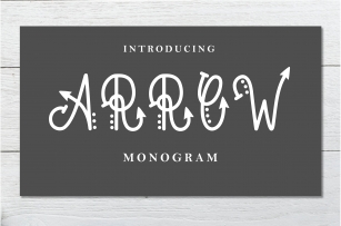 Arrow Monogram Font Download