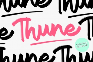Thune | Bold Brush Font Font Download