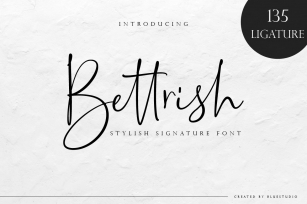 Bettrish  Stylish Signature Font Font Download