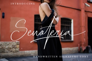 Senoteria Handwritten Signature Font Font Download