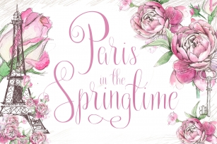 Paris in the Springtime Script Font Font Download