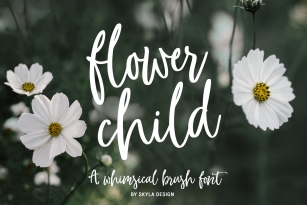 Whimsical modern brush font, Flower Child Font Download