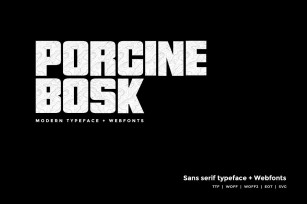 Porcine Bosk - Modern typeface with WebFont Font Download