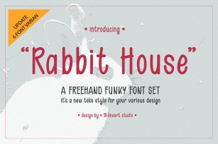 Rabbit House Funky Font Set Font Download