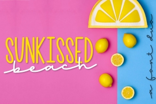 Sunkissed Beach - a Hand Lettered Font Pair - Script & Print Font Download