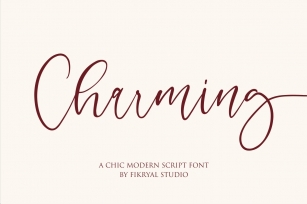 Charming - chic modern script font Font Download