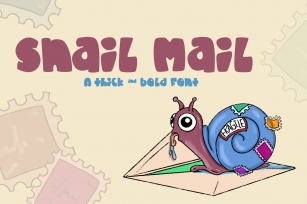 Snail Mail| A fat and chunky font! Font Download