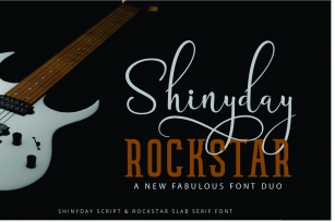 Shinyday & ROCKSTAR font duo Font Download