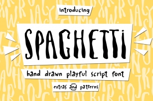 Spaghetti playful script font & Extras Font Download