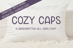 Cozy Caps - A handwritten all caps font Font Download