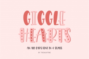 Giggle Hearts, An adorable valentine day font Font Download