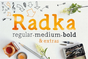 Radka: handmade font family + extras Font Download