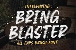 Bring Blaster - All Caps Brush Font Font Download