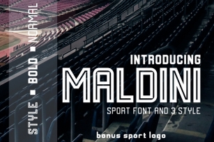 MALDINI - 3 STYLE & VECTOR LOGO Font Download