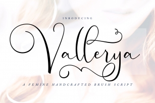 Vallerya | Handcrafted Brush Script Font Font Download