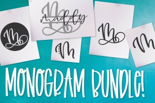 Monogram Bundle - FIVE Styles Including a Split Monogram! Font Download