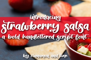Strawberry Salsa - A Bold Handlettered Script Font Font Download