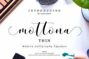 Mottona Thin Script Font Download