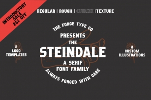 Steindale - Vintage Texture Font Font Download