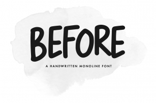 Before - A Handwritten Monoline Font Font Download